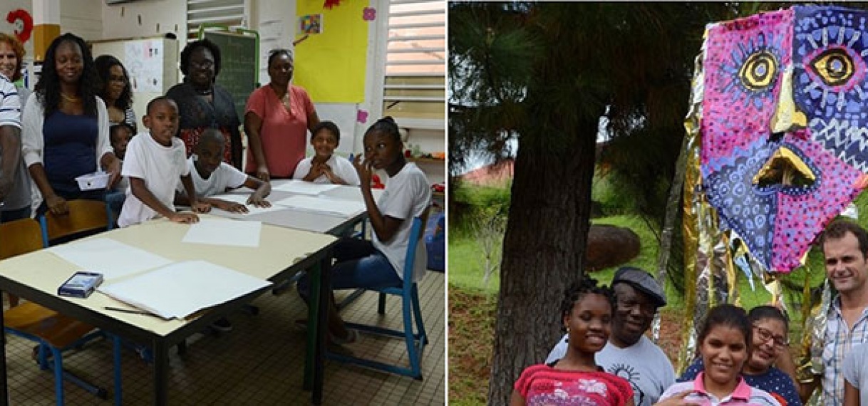 Kunstproject voor kinderen met een beperking in Frans-Guyana