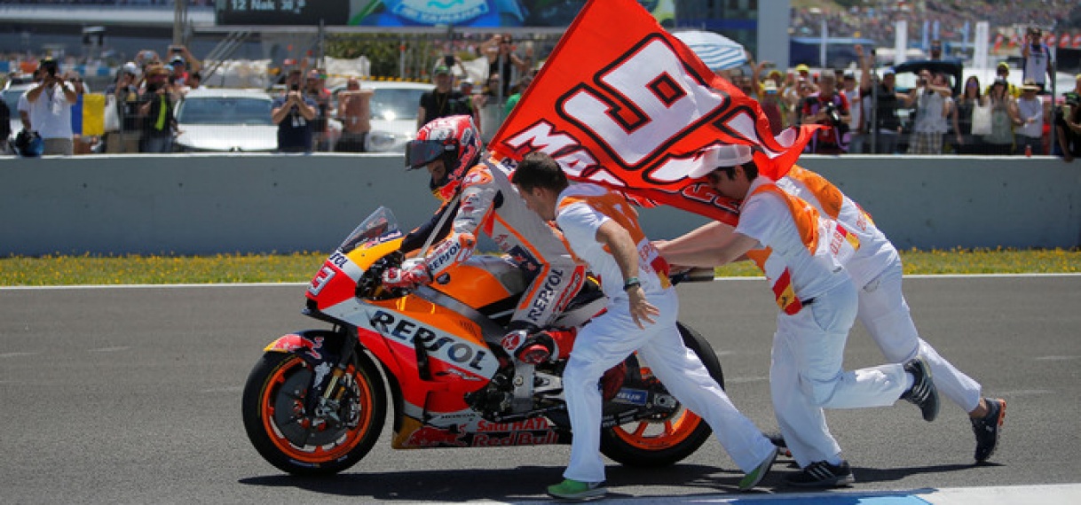 Marquez wint MotoGP-race in Spanje en ziet concurrentie vallen