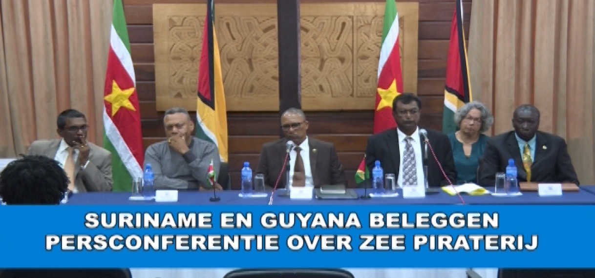 Suriname en Guyana beleggen persconferentie over zeepiraterij