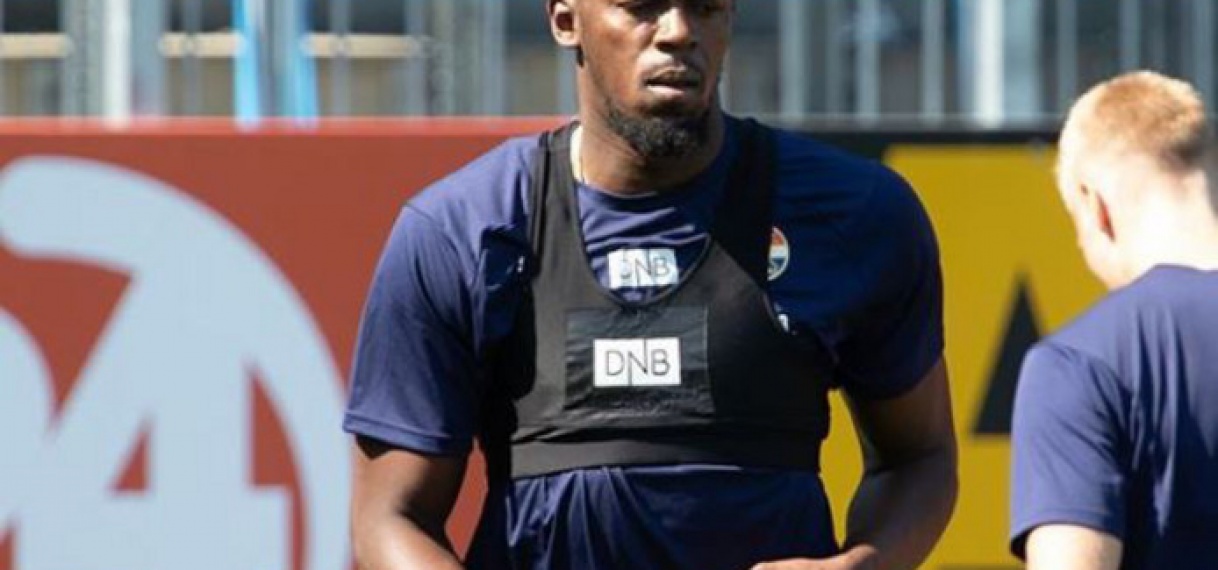 Usain Bolt traint mee met Noorse Stromsgodset
