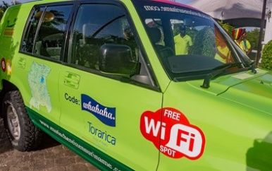 Eerste publieke mobiele free wifi-hotspot in Suriname