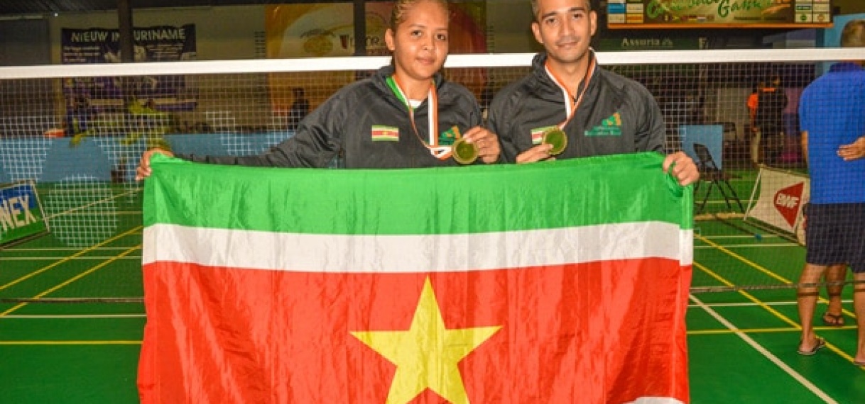 Carebaco 2018: Suriname wint goud bij gemengd-dubbelspel