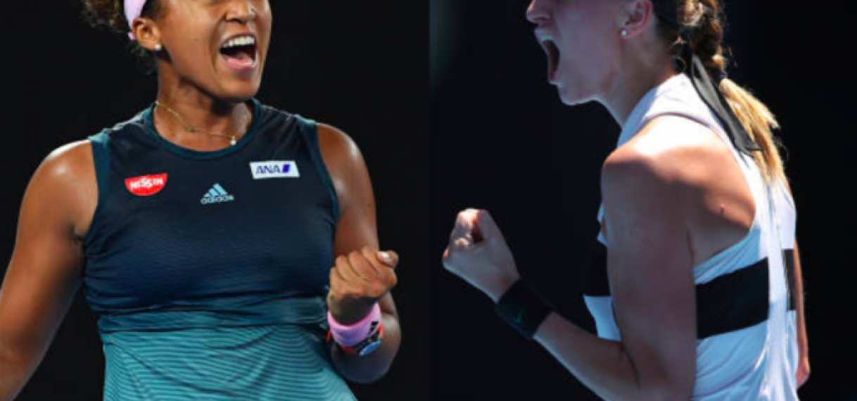 Naomi Osaka en Petra Kvitová in de finale van de Australian Open