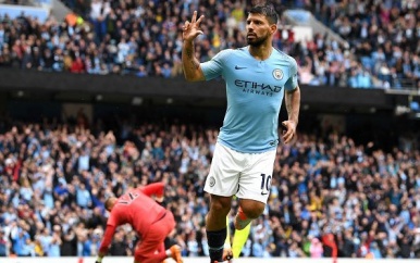 Manchester City wint dankzij Sergio Aguero in de Premier League