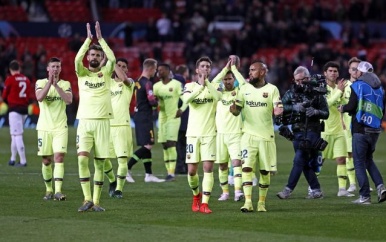 FC Barcelona is dicht bij een plaats in de halve finales van de Champions League