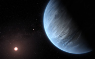 Eerste exoplaneet met waterdamp ontdekt in ‘bewoonbare’ zone