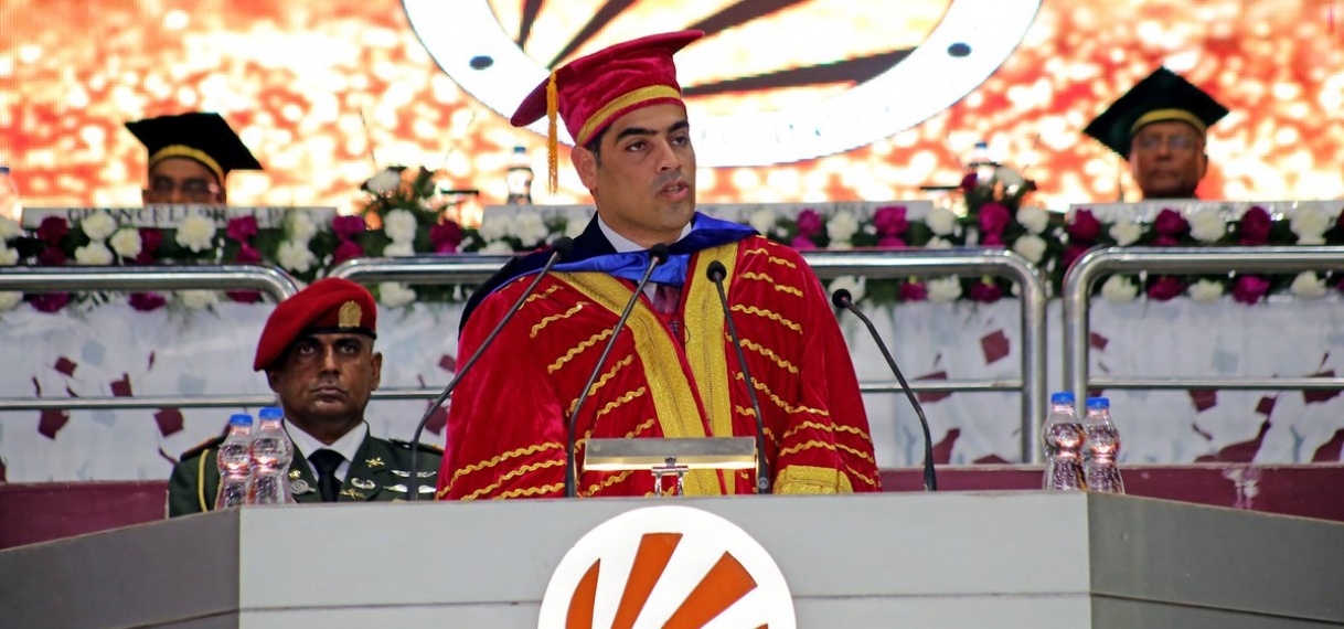 Vicepresident Adhin geeft Indiase studenten boodschap van invloedrijker India mee