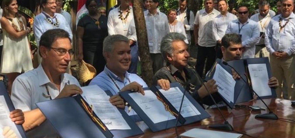 Vp Adhin ondertekent ‘Leticia pact voor de Amazone Regio’