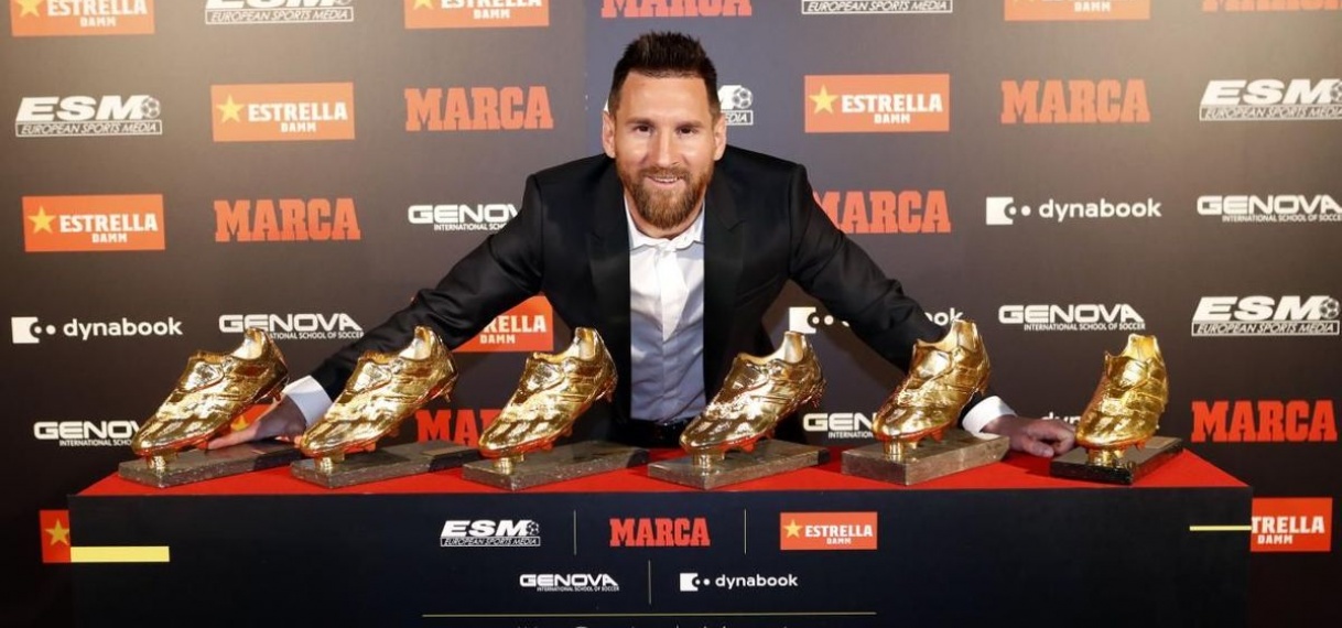 Messi wint voor de zesde keer Gouden Schoen
