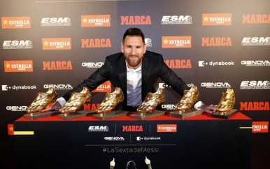 Messi wint voor de zesde keer Gouden Schoen