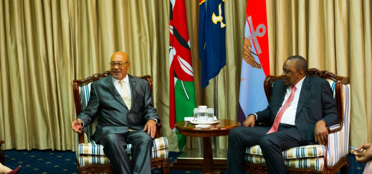President Bouterse heeft bilateraal onderhoud met President Kenyatta