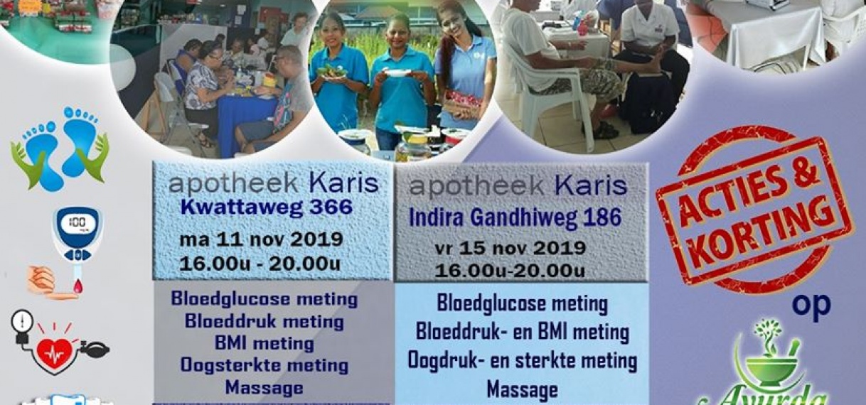 Apotheek Karis houdt “diabetes en familie” gezondheidsbeurs