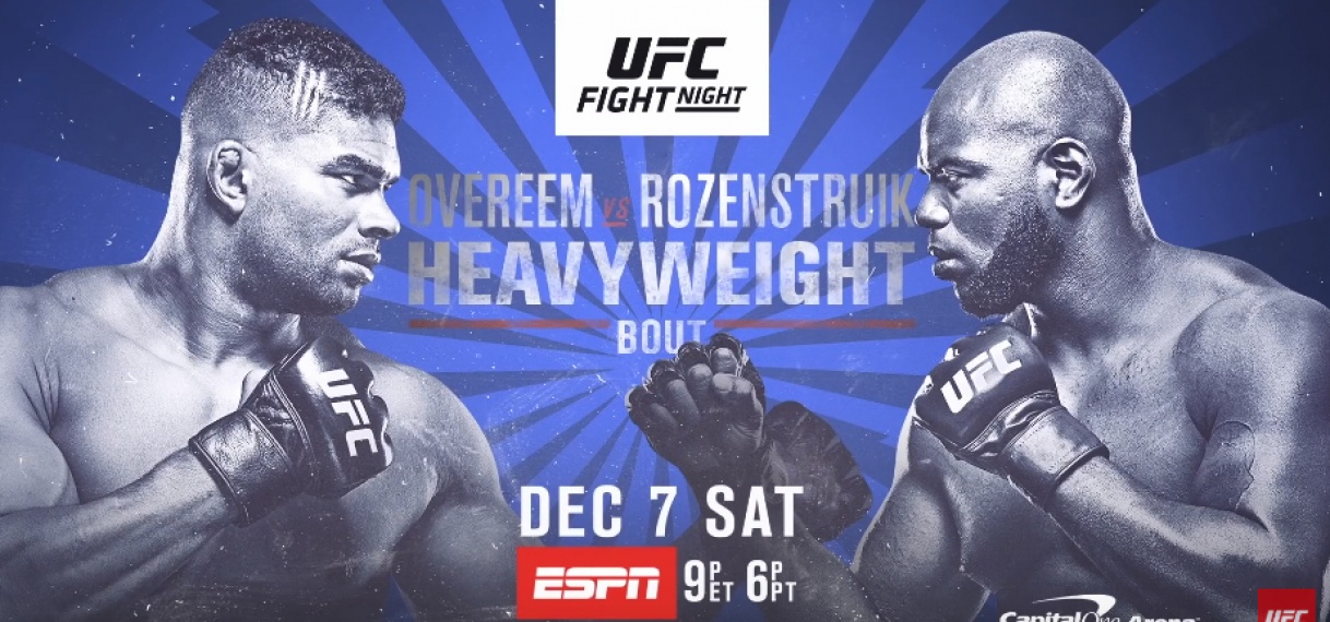 Historisch UFC gevecht Bigi Boi vs Overeem live via kanaal 8.2