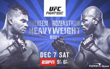 Historisch UFC gevecht Bigi Boi vs Overeem live via kanaal 8.2