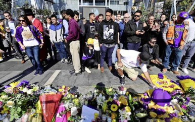 Los Angeles minuut en acht seconden stil voor Kobe Bryant