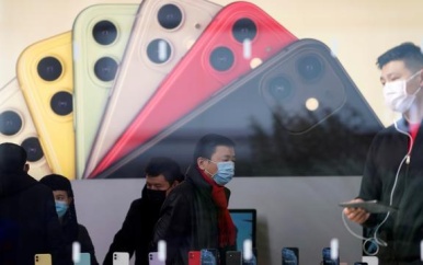 Apple heropent aantal winkels in Peking maar met beperkte openingstijden
