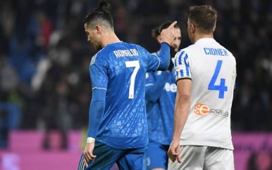 Juventus verstevigt leiding met magere uitzege, Ronaldo scoort in 1000ste duel