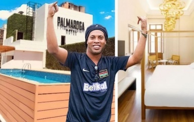 Huisarrest Ronaldinho in viersterrenhotel met cocktailbar en rooftopzwembad.