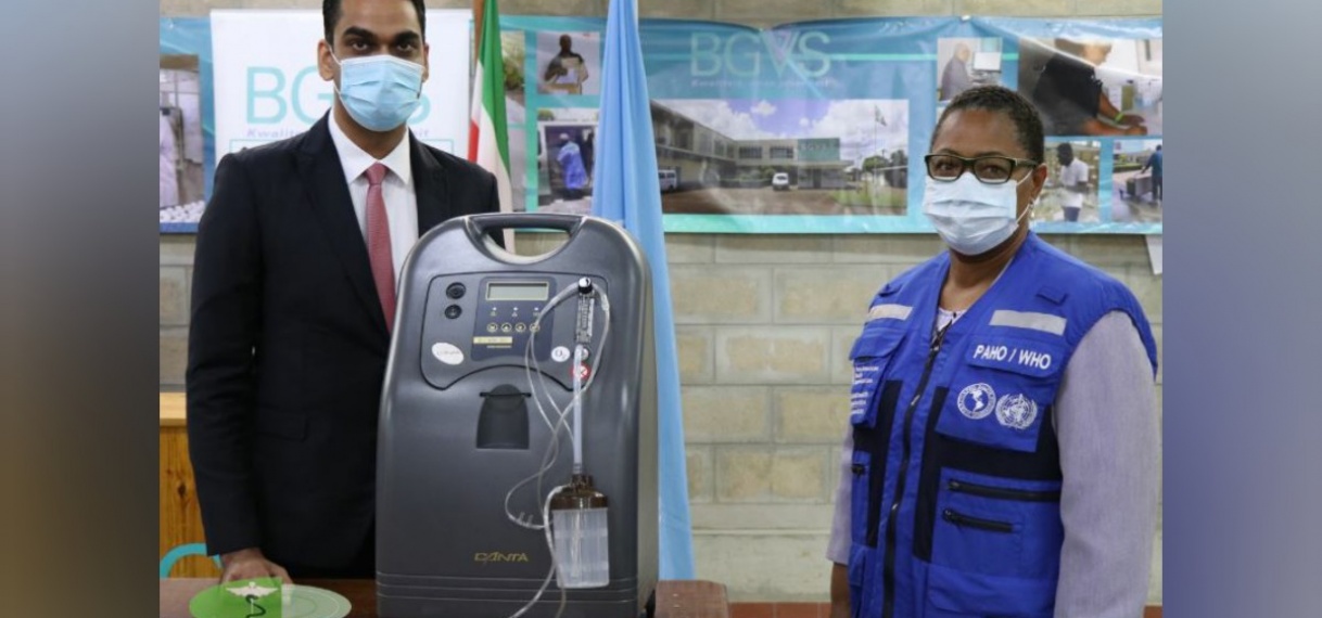 PAHO doneert zuurstofconcentrators aan Volksgezondheid