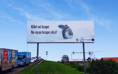 WWF-Guianas plaatst nieuwe billboards met urgente boodschap