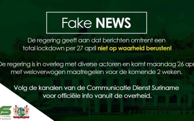 Berichten over total lockdown vanaf 27 april berusten niet op waarheid