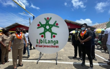 Libi Langa borden ook in Saramacca en Coronie