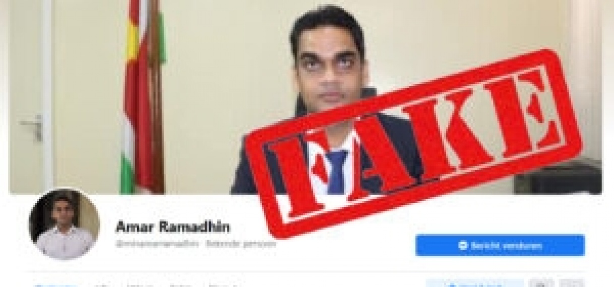 Nep facebook account Minister Ramadhin actief
