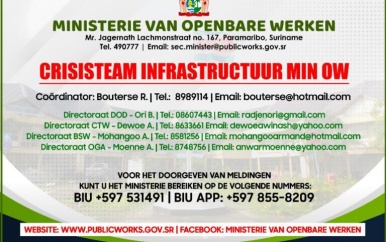 OW stelt crisisteam infrastructurele rampen en crisissituaties in