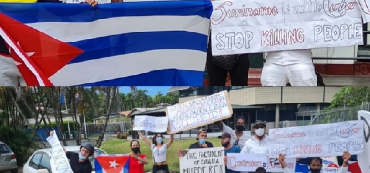 Cubanen smeken president Santokhi om hulp bij geweld op Cuba