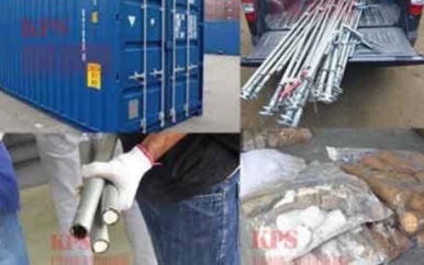 83 kilo cocaïne in vergrendelingsstaven zeecontainers