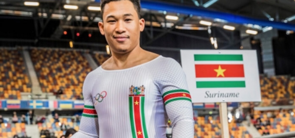 Wielrenner Jaïr Tjon En Fa in finale keirin Olympische Spelen