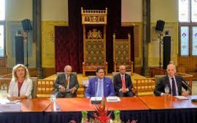 President Chandrikapersad Santokhi Gezamenlijke bijeenkomst van de Eerste- en Tweede Kamer der Staten-Generaal