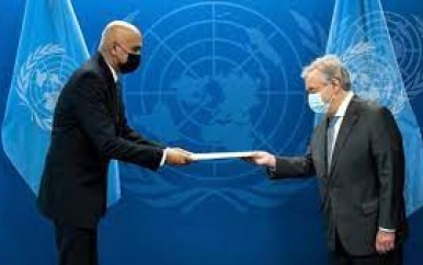 Ambassadeur Sitaldin bespreekt actuele issues voor Suriname met secretaris-generaal VN