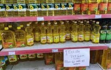 Maximaal 1 liter spijsolie per klant