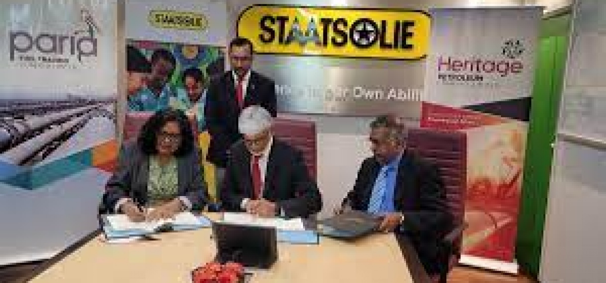 Staatsolie tekent een Memorandum of Understanding met Heritage Petroleum en Paria Fuel