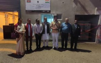 LVV-minister ontvangt Indiase parlementaire delegatie bij pompgemaal Wageningen