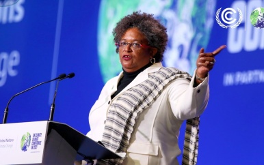 Mia Mottley, uitgesproken pleitbezorger op wereldtoneel