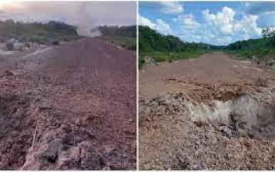 Weer illegale landingsbaan in Suriname in opdracht OM vernietigd