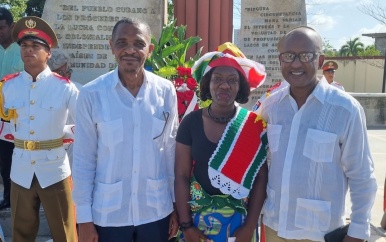Boodschap over eenheid en samenwerking door Suriname en Barbados in Cuba