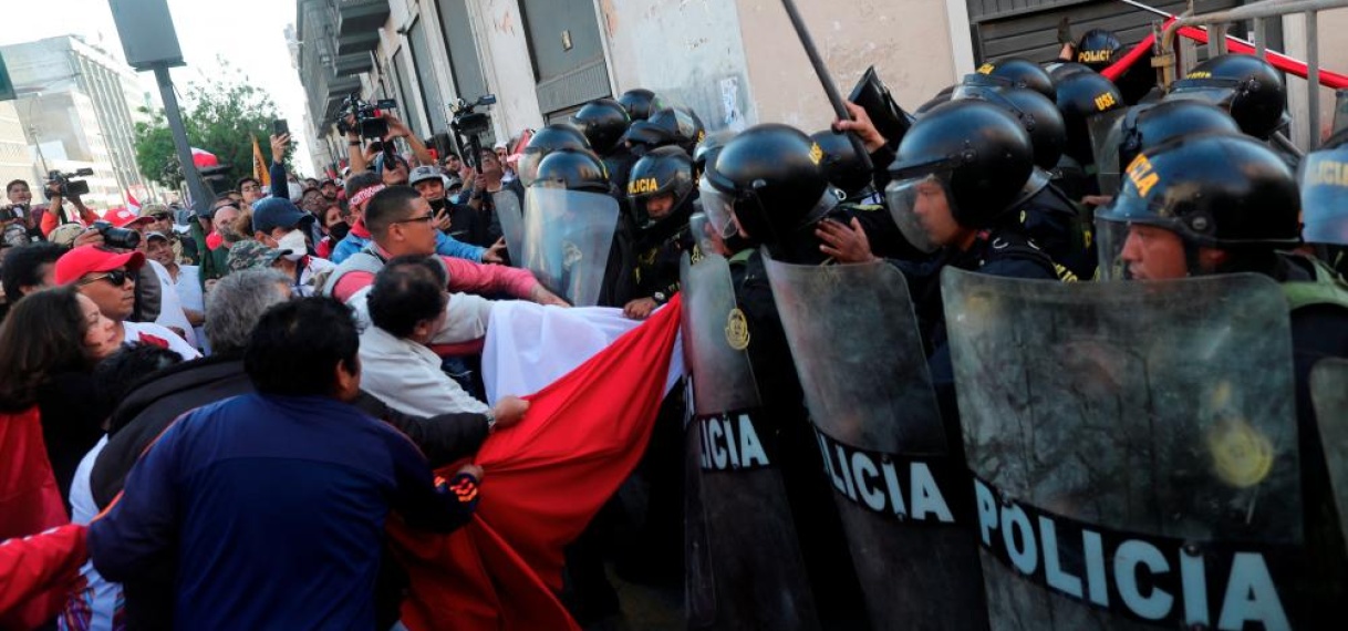 Demonstranten Peru eisen vertrek president Castillo