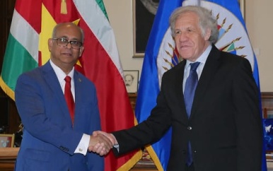 Minister Ramdin bespreekt recente ontwikkelingen tijdens missie in Washington DC