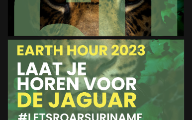 WWF-Guianas kondigt Earth Hour 2023 aan: Laat je horen voor de jaguar!