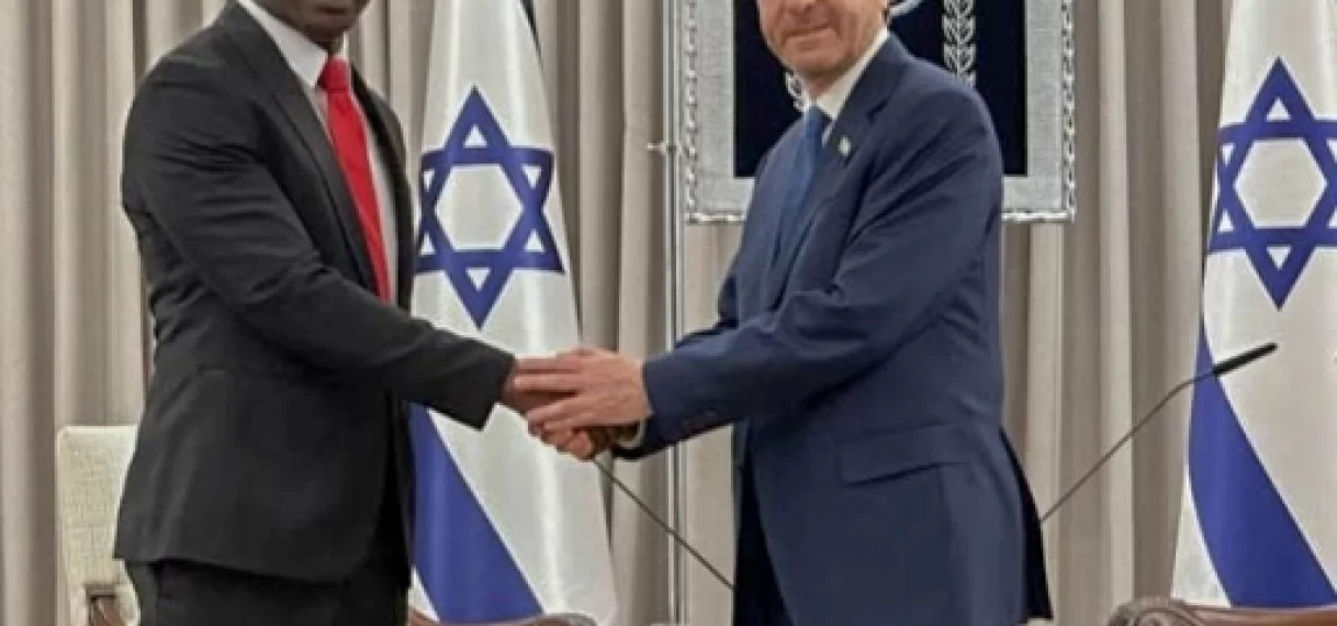 Ambassadeur Noordzee overhandigt geloofsbrieven aan president Yitzhak Herzog van Israël