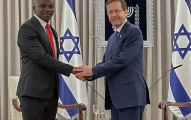 Ambassadeur Noordzee overhandigt geloofsbrieven aan president Yitzhak Herzog van Israël