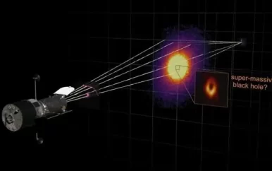 Astronomen vinden dankzij zwaartekrachtlens een van grootste zwarte gaten ooit