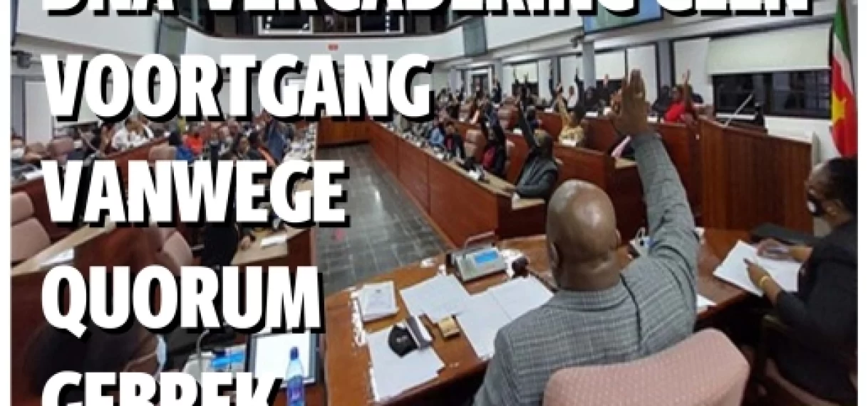 DNA-vergadering geen voortgang vanwege quorum gebrek