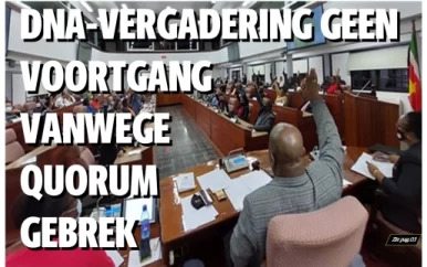 DNA-vergadering geen voortgang vanwege quorum gebrek