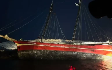 Zeilschip met veertien Nederlandse tieners strandt in Noorwegen