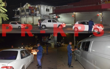Roadblocks binnen Regio Paramaribo en Midden