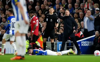 Penalty in slotseconden wordt United van Ten Hag fataal bij Brighton